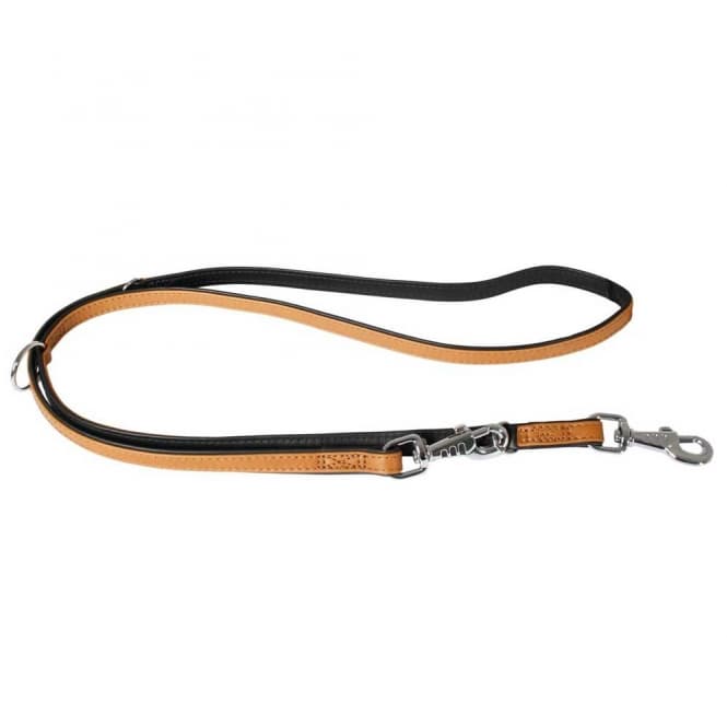Karlie Führleine Elegance Kalbleder – Cognac/Schwarz