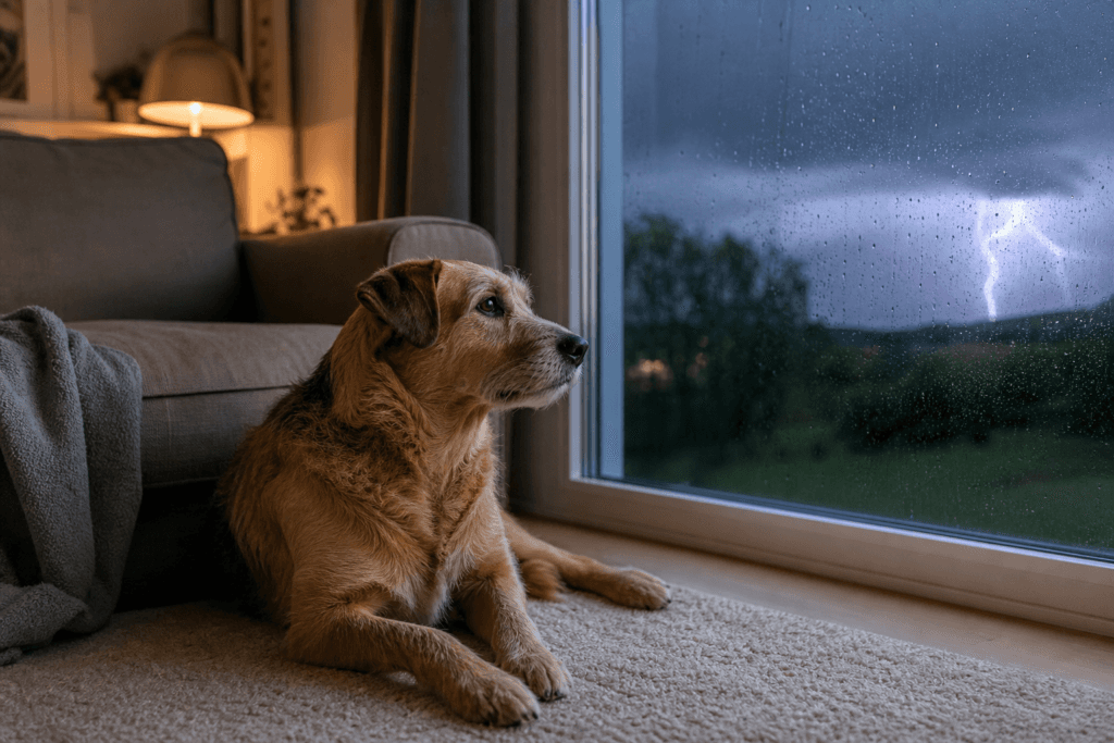 Gewitterangst beim Hund: ruhig bleiben, bevor es knallt