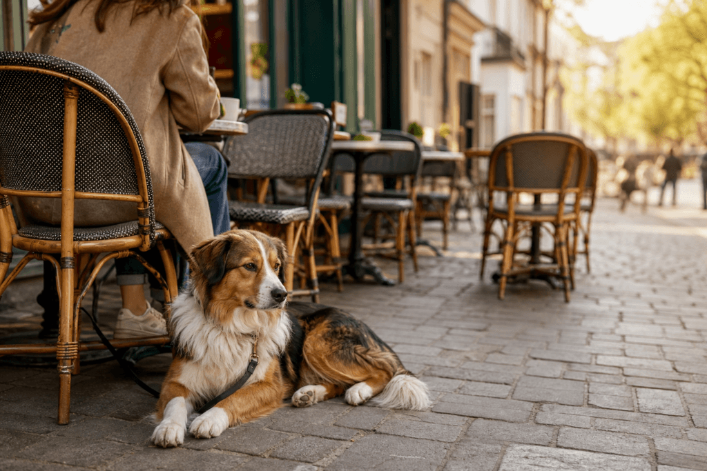 Hund im Café: entspannt üben, statt peinlich hoffen