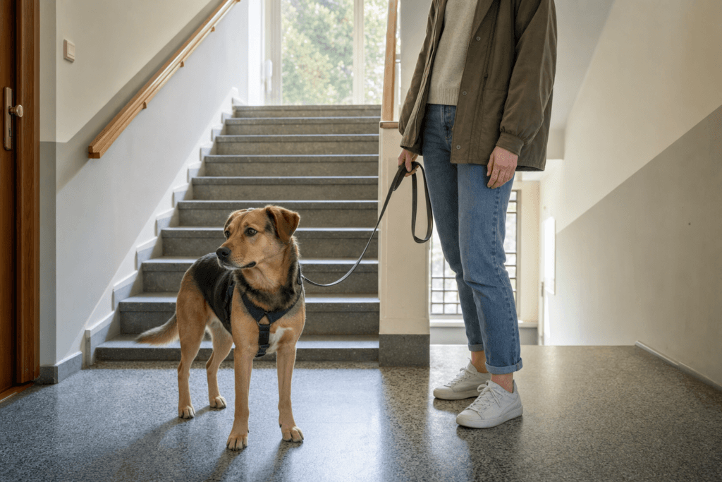 Treppenhaus mit Hund: Begegnungen ohne Flurdrama