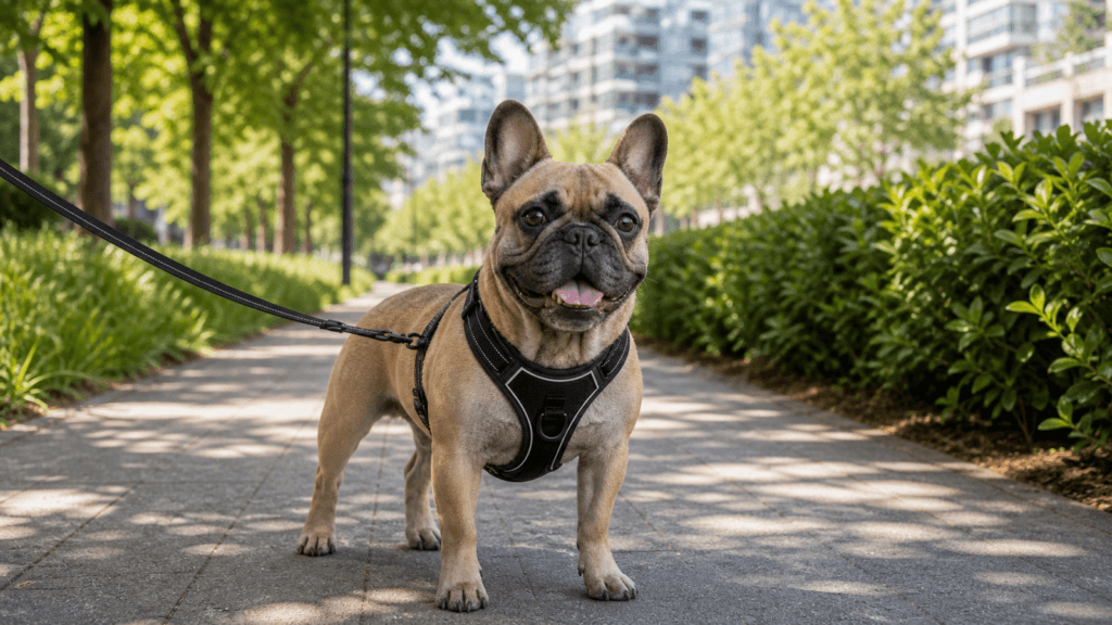 Welches Geschirr für die Französische Bulldogge? Warum kein Halsband.
