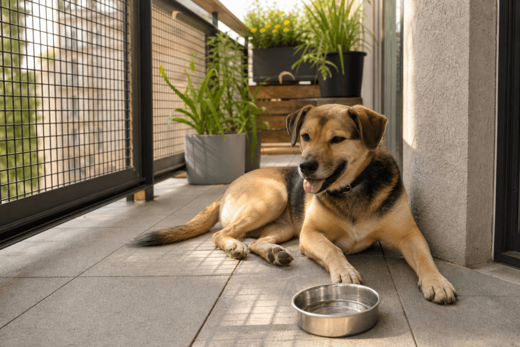 Balkon und Garten hundesicher gestalten